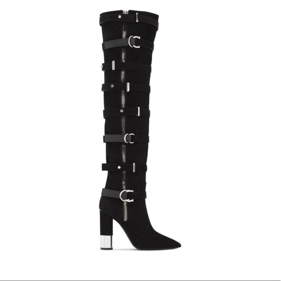 Giuseppe Zanotti black Constance buckle womens boot - Picture 1 of 2